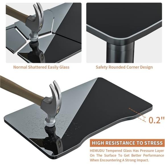 2 Pack Computer Monitor Stand Riser with Height Adjustable Multi Media Desktop - Picture 2 of 6